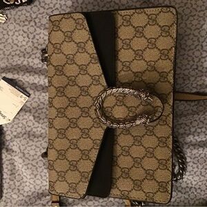 Gucci Tan and Black Shoulder Bag
